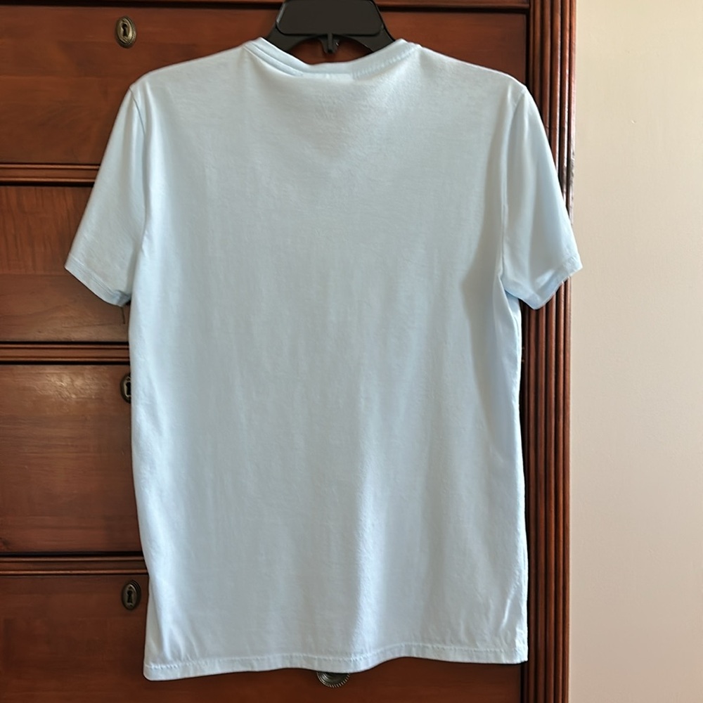 Lacoste Men's Light Blue V-Neck T-Shirt - Picture 4 of 5